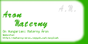 aron materny business card